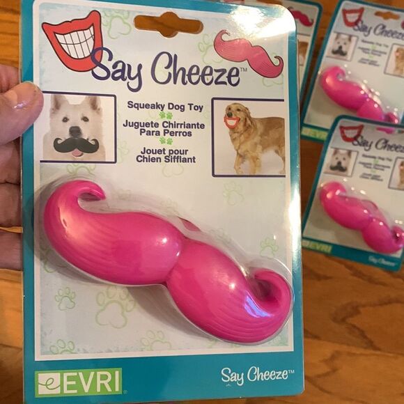 Say Cheeze squeaky dog toy - Pink (bundle & save) - Picture 2 of 6